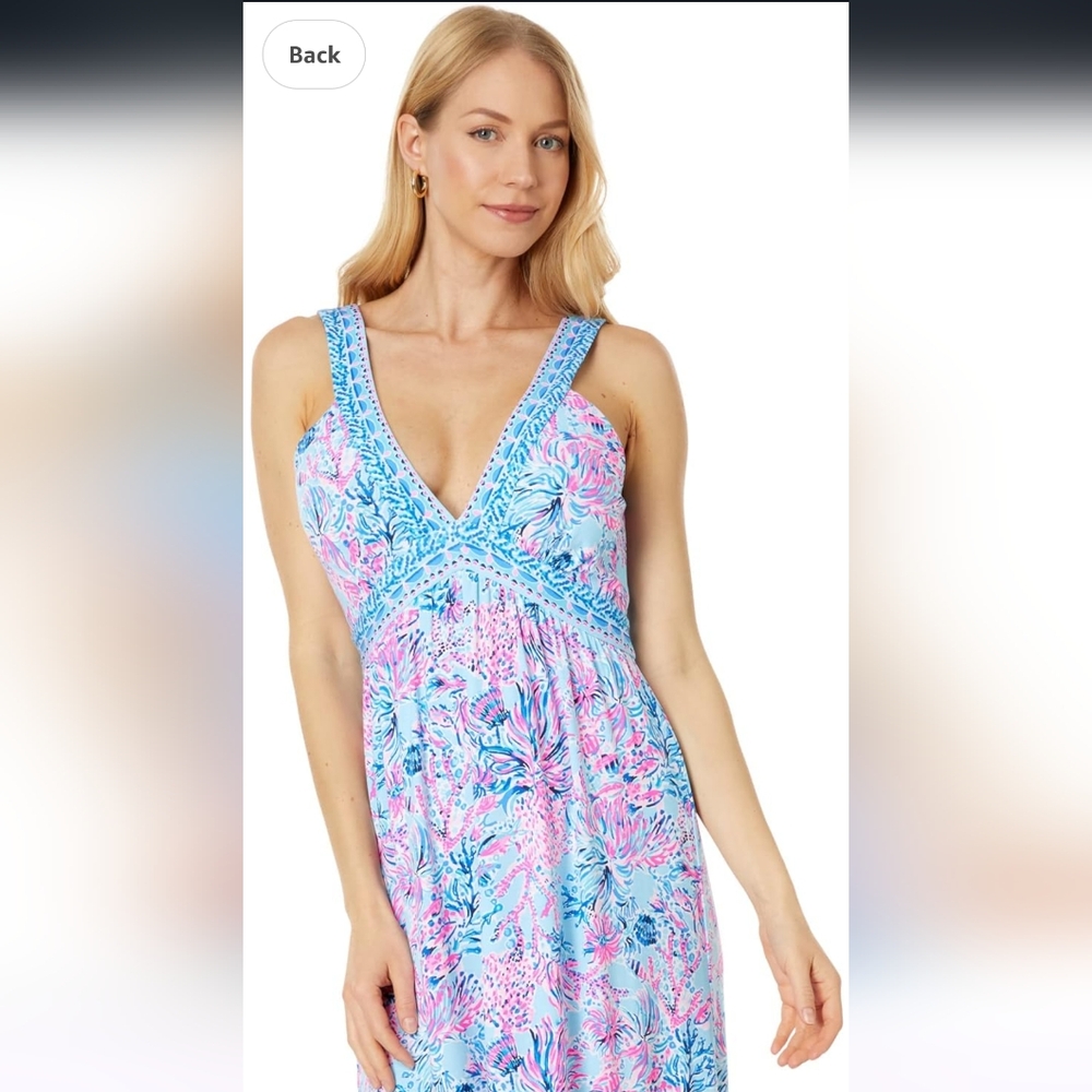 NWT Lilly Pulitzer Serena V-Neck Maxi Dress Size 4